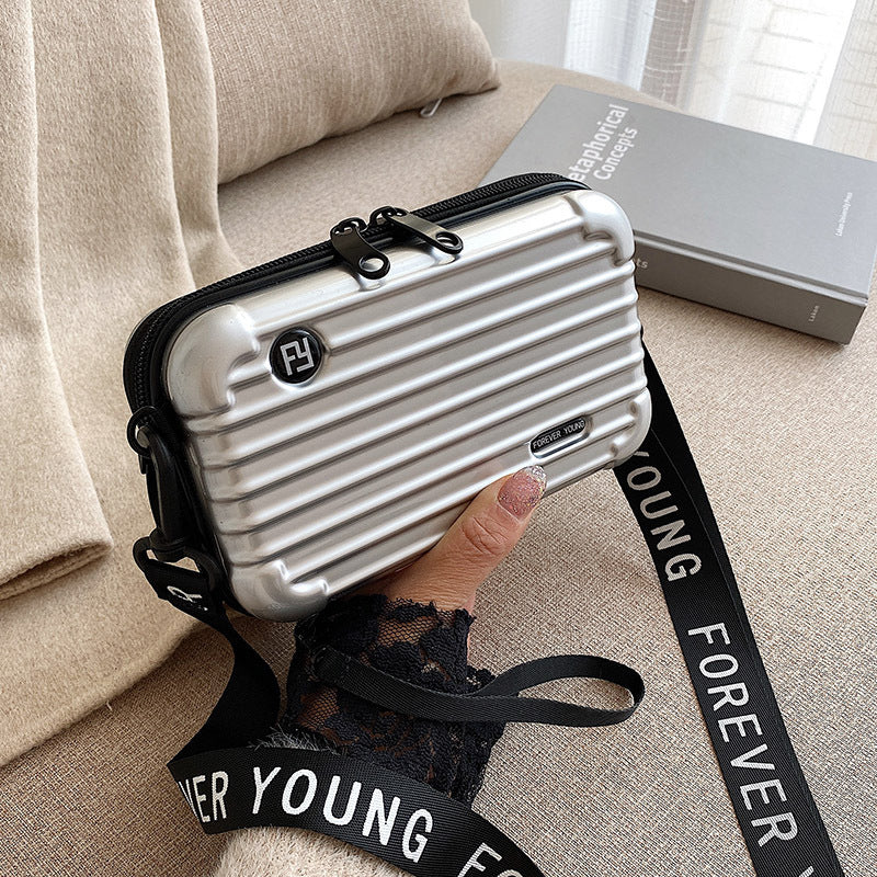 Stylish PC Hard Shell Cosmetic Bag with Adjustable Strap, Waterproof and Lightweight Travel Organizer for Everyday Use