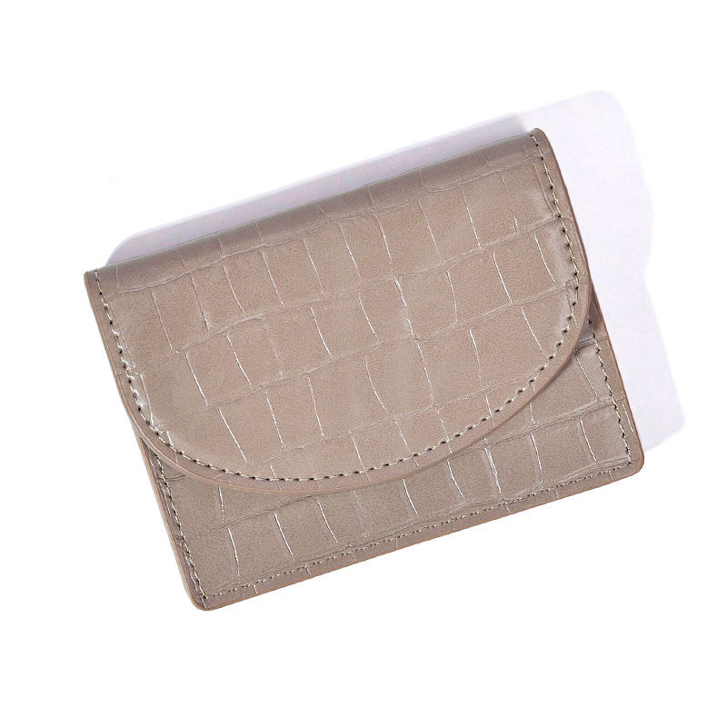 Korean Style New Women's Coin Purse Solid Color Simple Card Holder Multifunctional Lipstick Large-Capacity Wallet