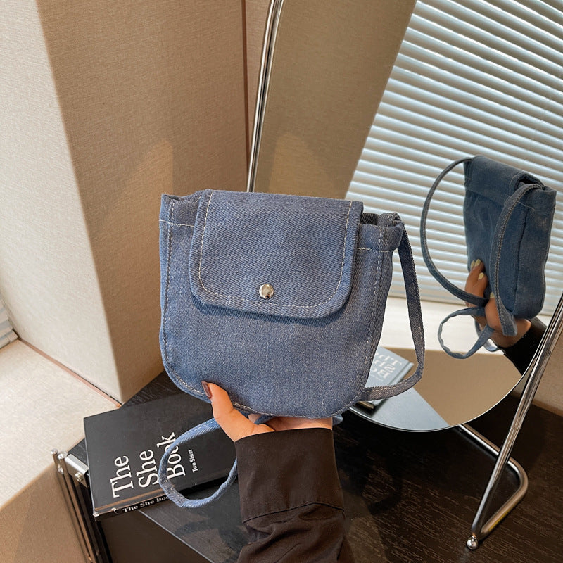Denim Bag Women's New Fashion All-Match Shoulder Bag Super Popular Commuter Crossbody Bag