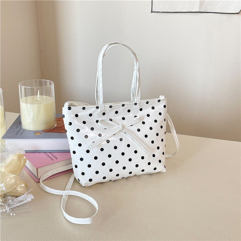 Good-looking Fashion Casual New Style Plaid Shoulder Tote Bag Cartoon Minimalist Women's Commuter Hand-Carrying Bag