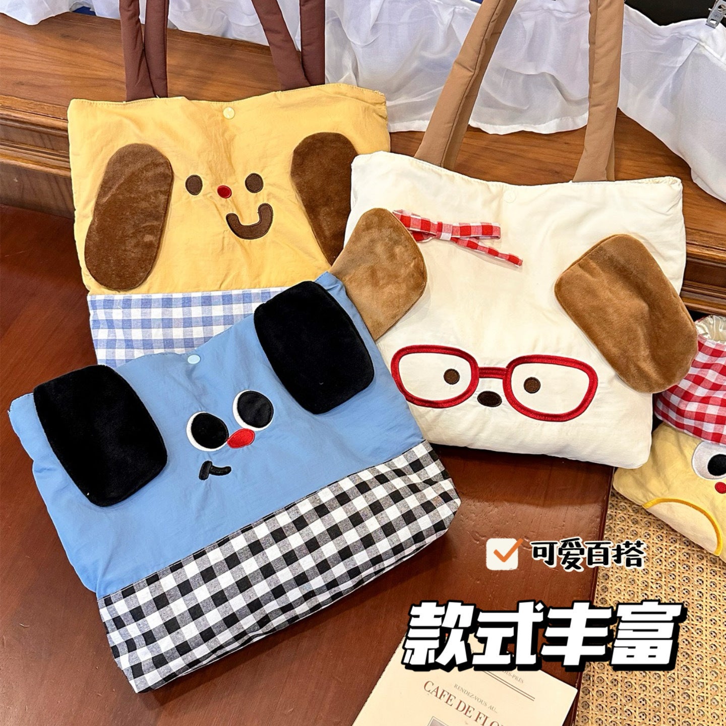 Cartoon Shoulder Bag Girl Versatile Commuter Tote Student Large Capacity Tutorial Handbag for Class