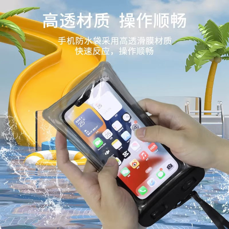 High-Transparency Waterproof Phone Case with Touch Screen Function for Swimming, Diving, and Outdoor Activities