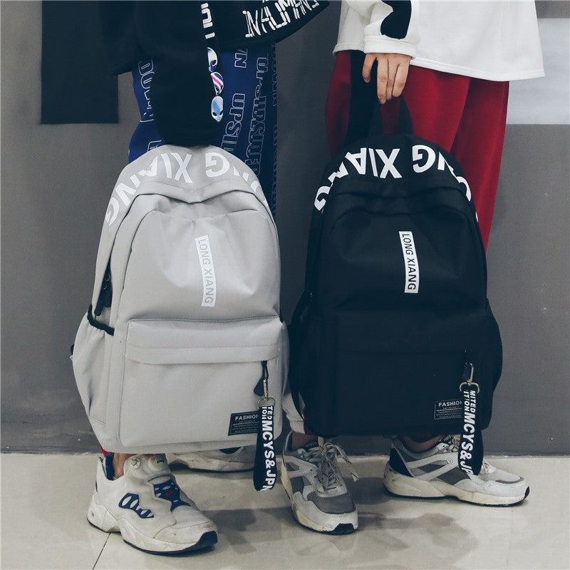 New Schoolbag Men's and Women's Korean-Style High School Cloth Bag Campus Minimalist College Student Fashion Brand Easy-to-Match Backpack