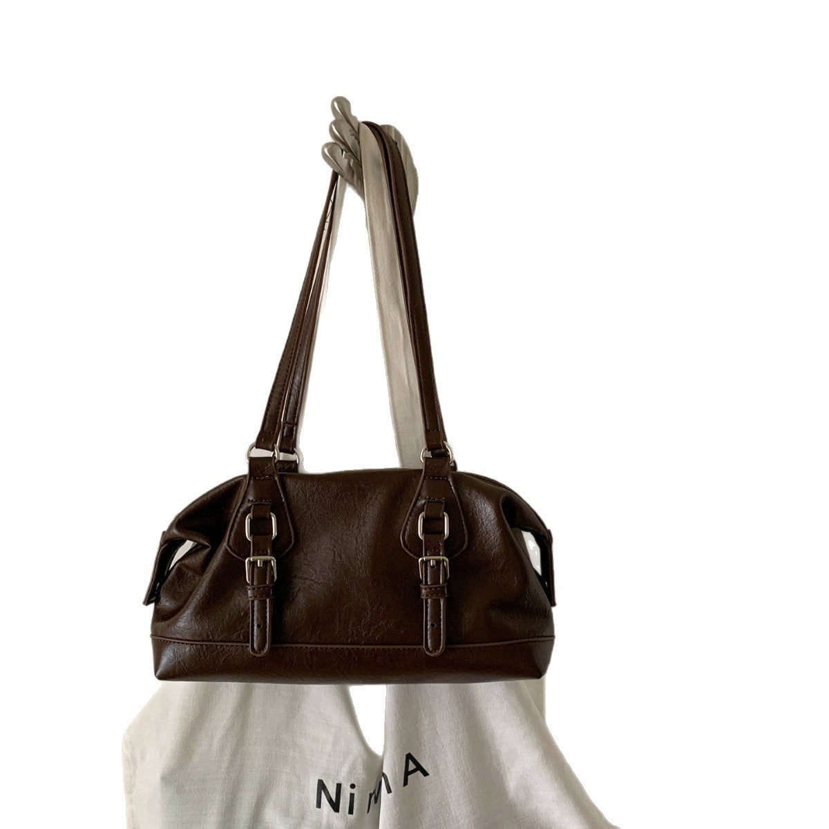 2026 Spring New Fashion Bowling Bag Women's Trendy Ins Style Crossbody Shoulder Bag with Large Capacity and Elegant Design