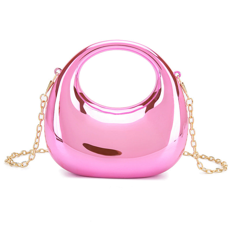 Stylish Acrylic Clutch Bag with Chain Strap for Evening Events and Daily Use
