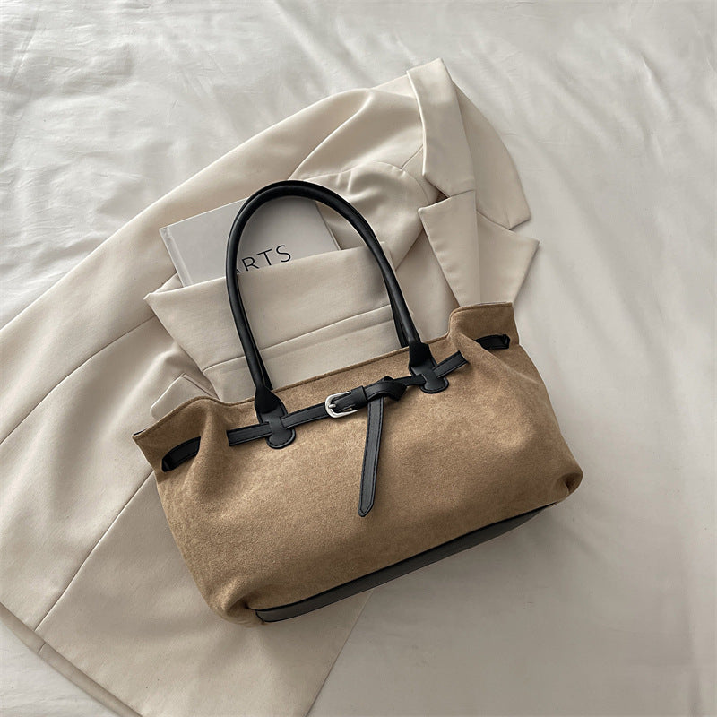 New Casual Retro Suede Bag Women's Shoulder Underarm Bag