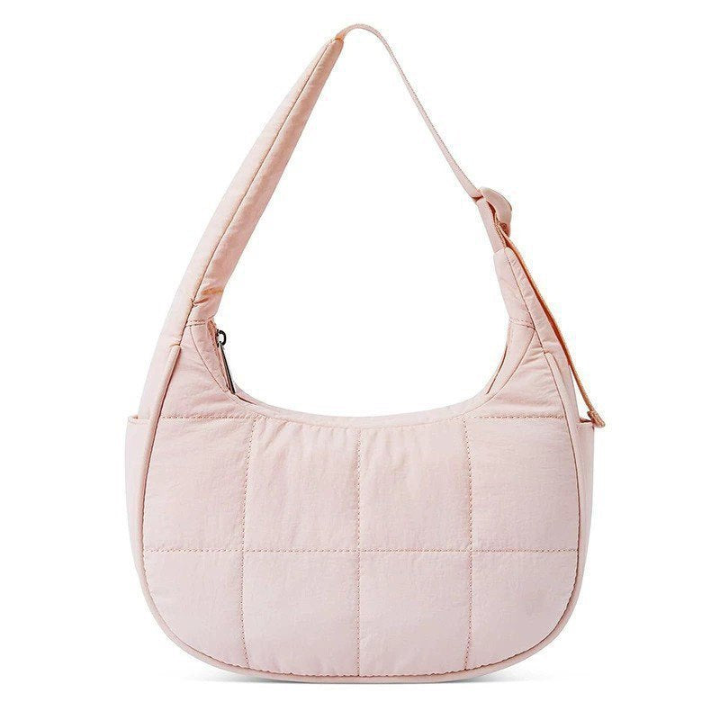 Nylon Shoulder Handbag Women's New Cotton Clothing down Underarm Bag Diamond Crossbody Bag