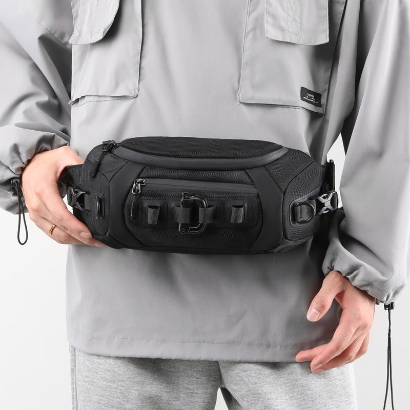 Sports Bag Men's New Mobile Phone Waist Bag Multi-Functional Chest Bag Tactical Fashion Brand Small Chest Bag