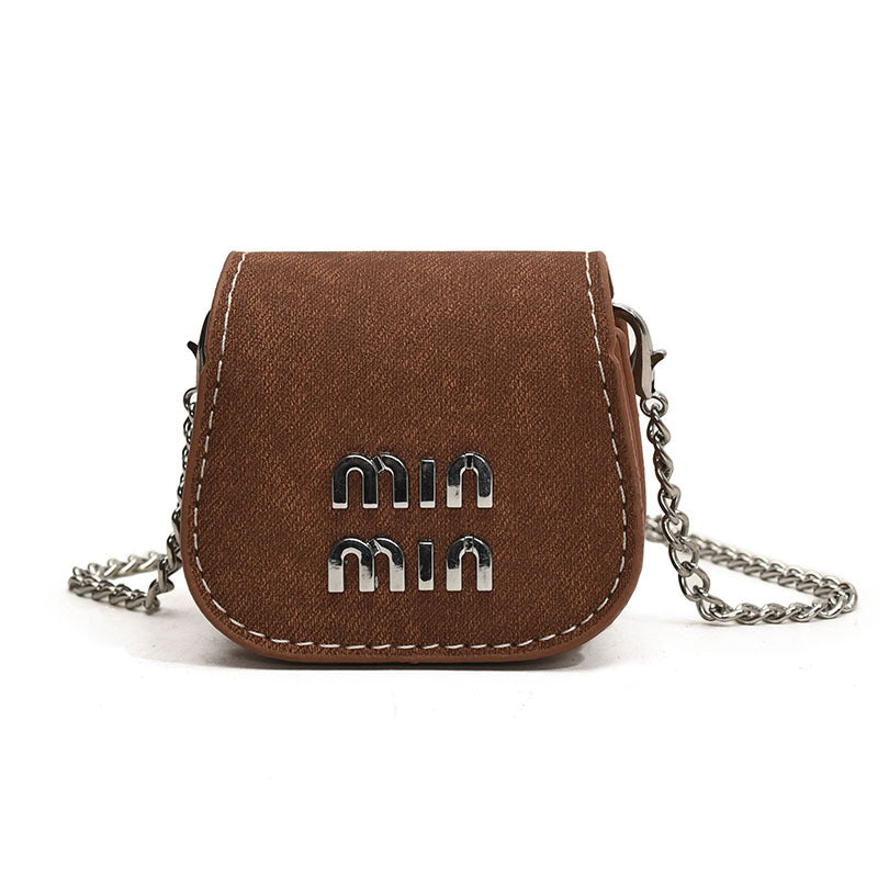Mini Children Pouch All-Match Chic Chanel-Style Princess Chain Crossbody Change Earphone Bag Girls' Single-Shoulder Bag Tide