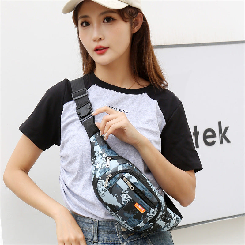Waist Bag Men's New Sports Casual Chest Bag Korean Fashion All-Matching Travel Shoulder Bag