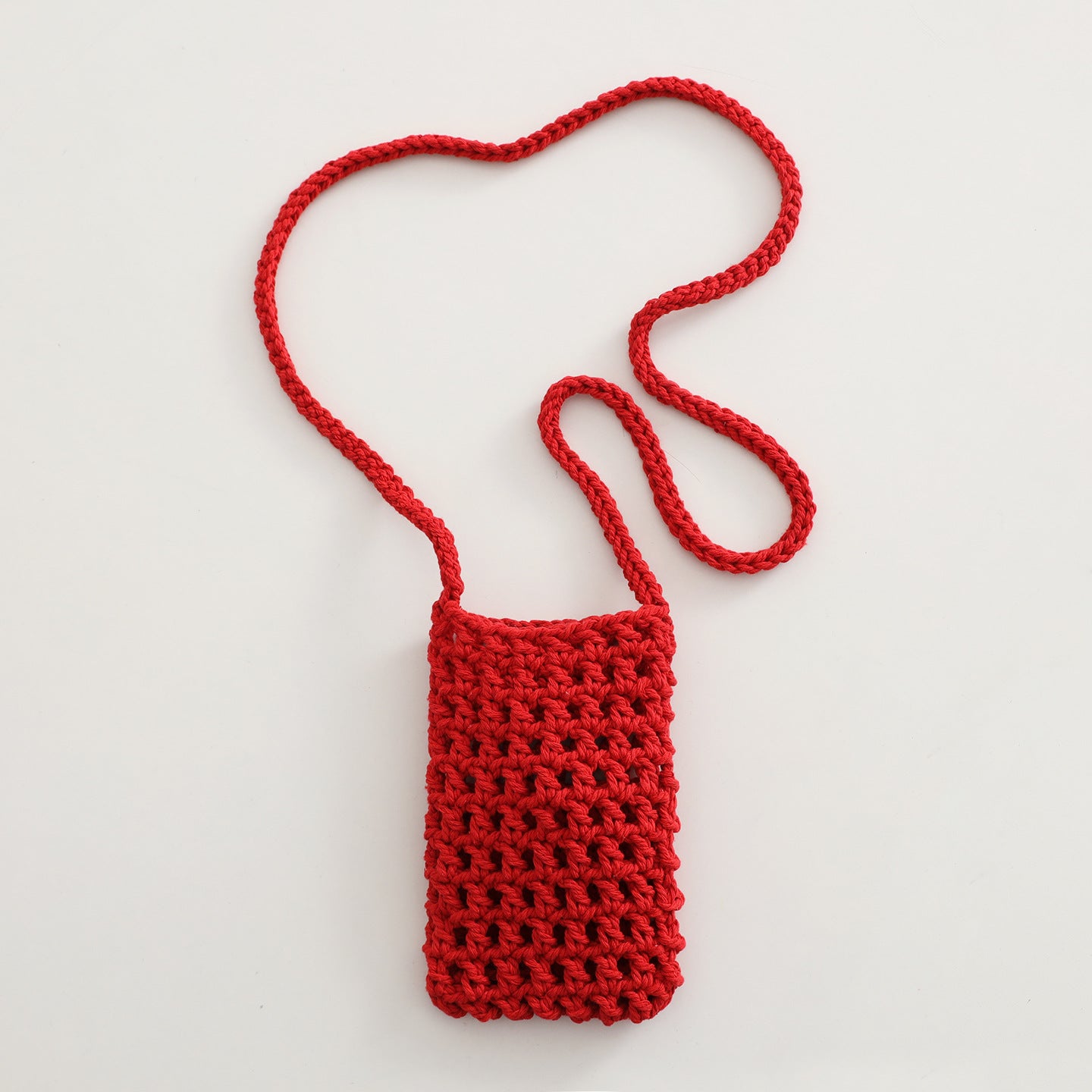 Handmade Crochet Crossbody Phone Bag with Hollow Design for Casual Everyday Use