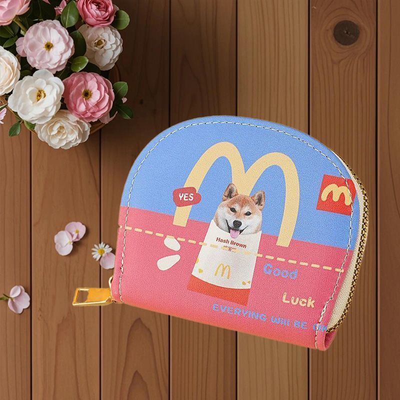 Large Capacity Portable Compact Multi-Functional Cute Mini Coin New Card Holder Fashion ID Card-Bit Zipper
