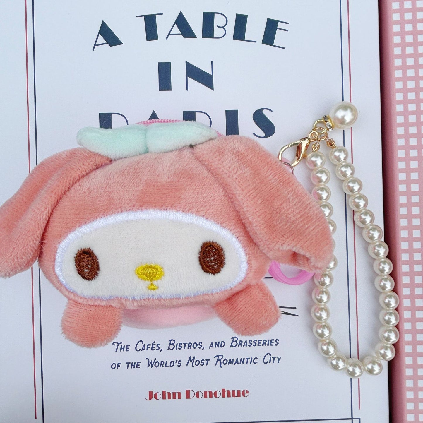 Cute Creative Coin Purse Cartoon Doll Ornaments Bead Necklace Lanyard Small Wallet Coin Bag Storage