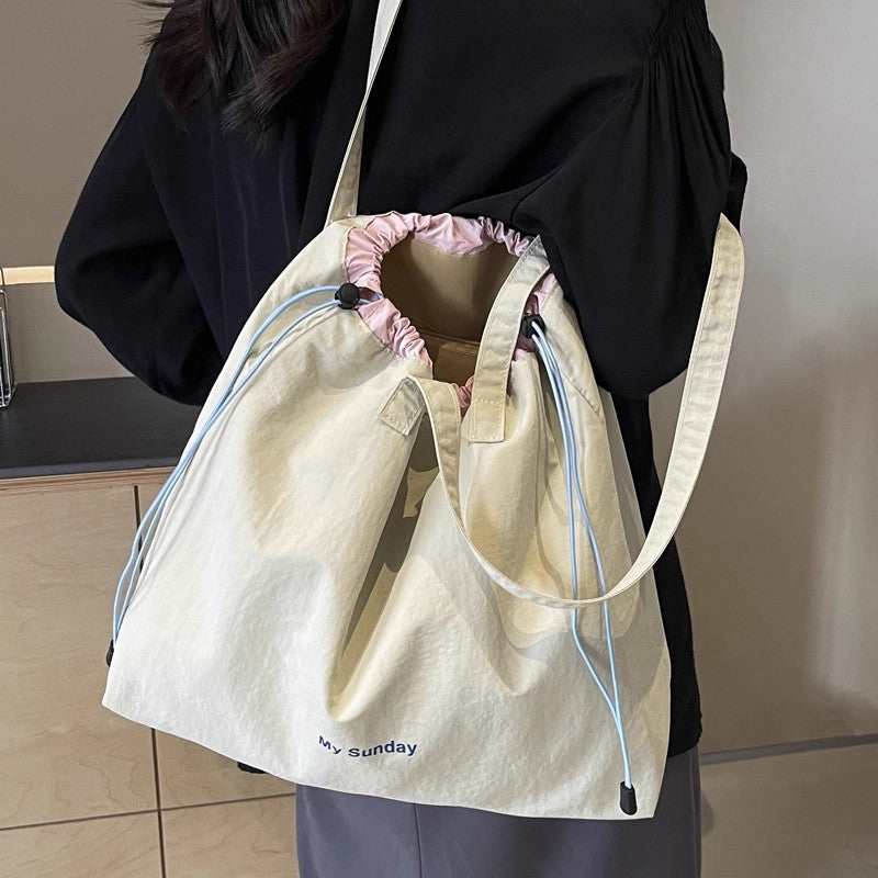 Women's Canvas Bag New Summer Large Capacity Versatile Shoulder Commuter Tote Bag