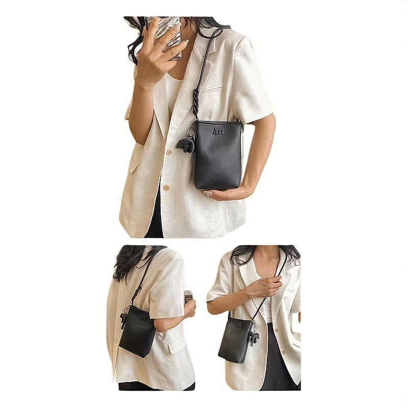 Minimalist PU Crossbody Bag with Magnetic Closure and Soft Texture for Casual Travel