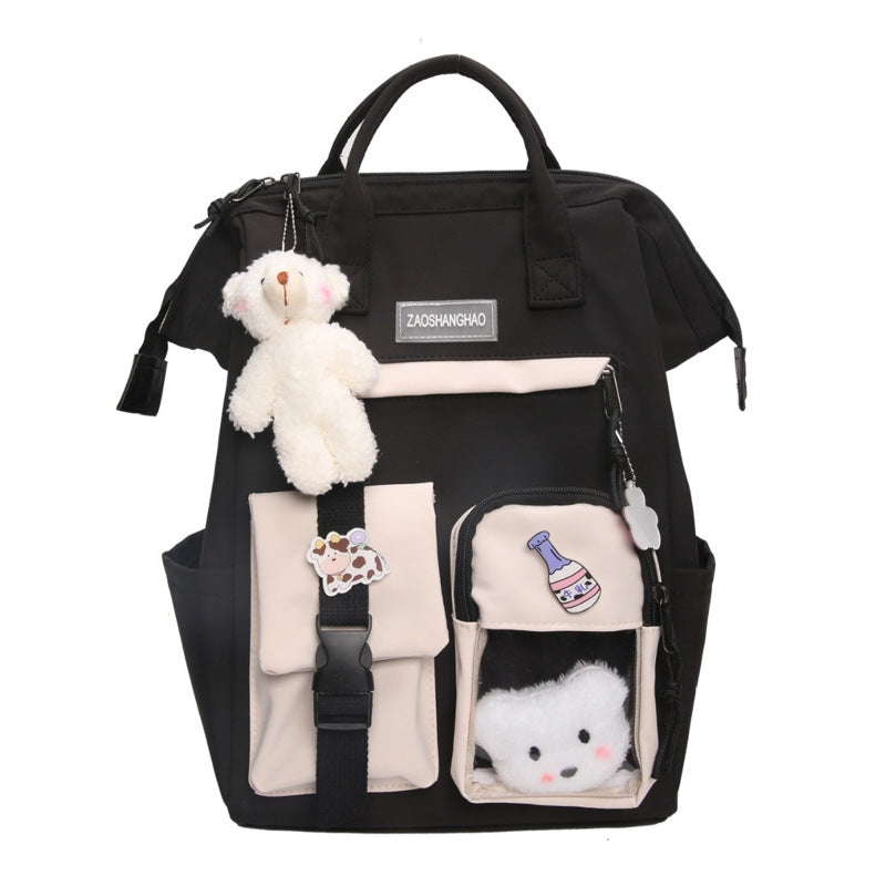 Cute Korean Style Large Capacity Backpack Schoolgirl's Schoolbag University Style Fresh Sweet Everyday Joker