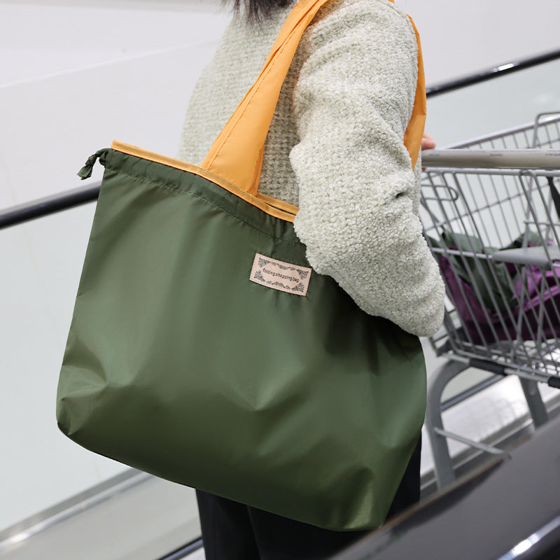Foldable Shopping Bag Portable Supermarket Eco-friendly Bag Fashion Portable Grocery Bag Eco-friendly Shopping Handbag