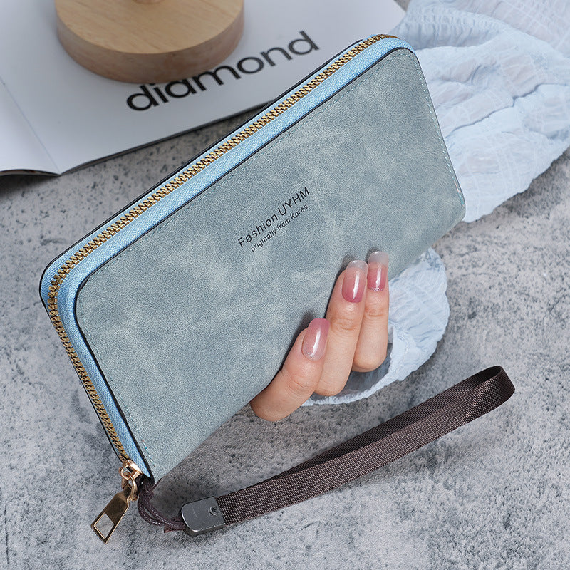 Women's Clutch Long Wallet New Korean Style Multifunctional Card Holder Mobile Phone Bag Coin Purse