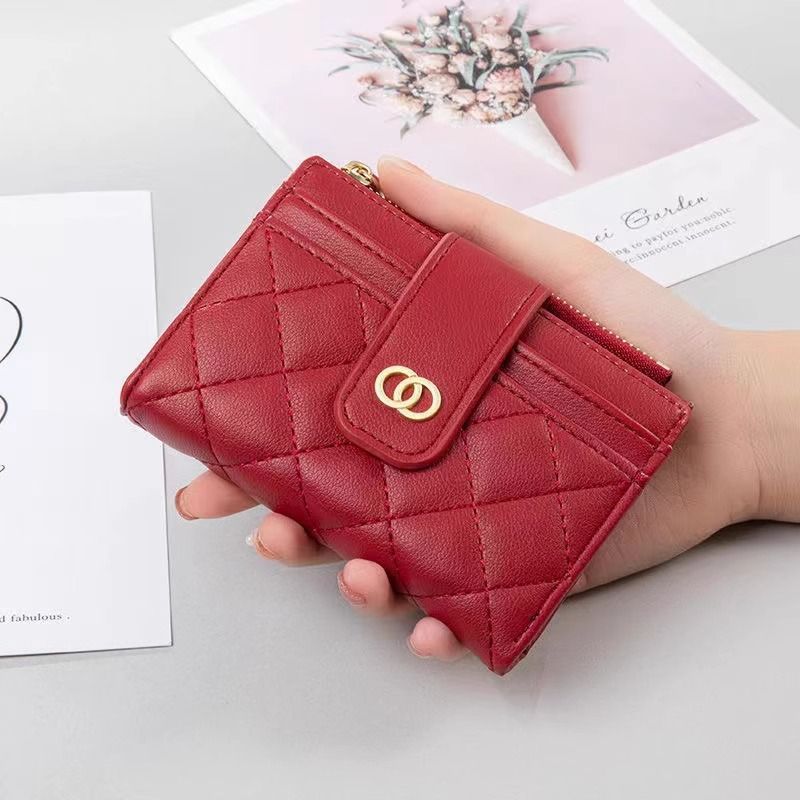 Classic Women's Real Soft Leather Wallet Fashion Solid Color Card Holder Multiple Card Slots Multifunctional Wallet Certificate Card Holder