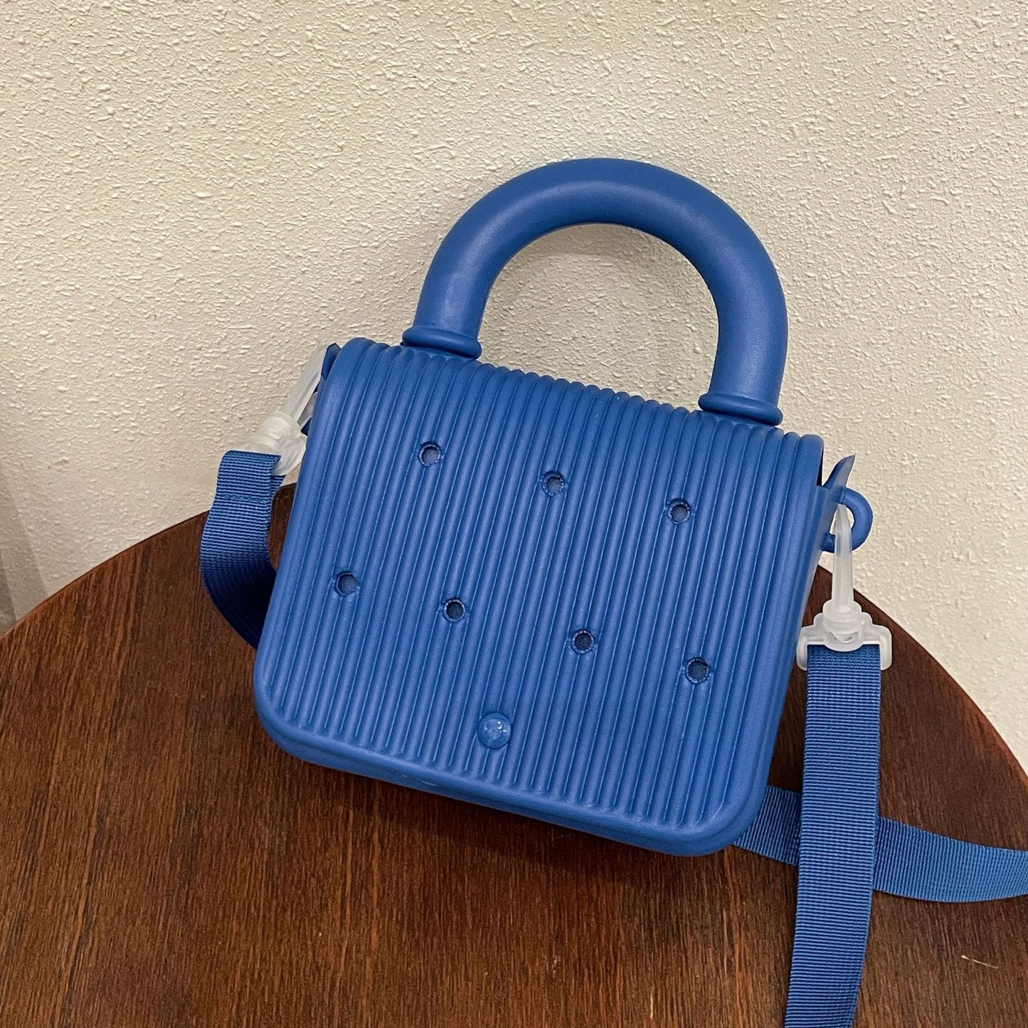 Exquisite Mini Small Square Bag Eva Solid Color Shoulder Strap Portable Minimalist Wear Match Unlock Commuter Dating All-Matching