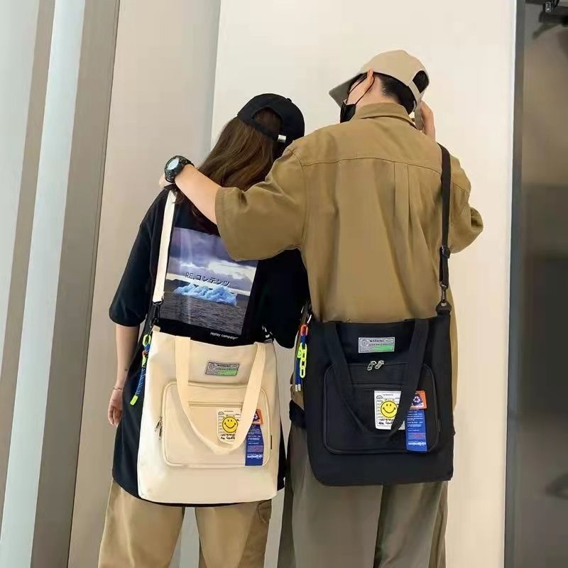 Shoulder Messenger Bag Couple Backpack Student Class Schoolbag Simple and Elegant Large-Capacity Backpack
