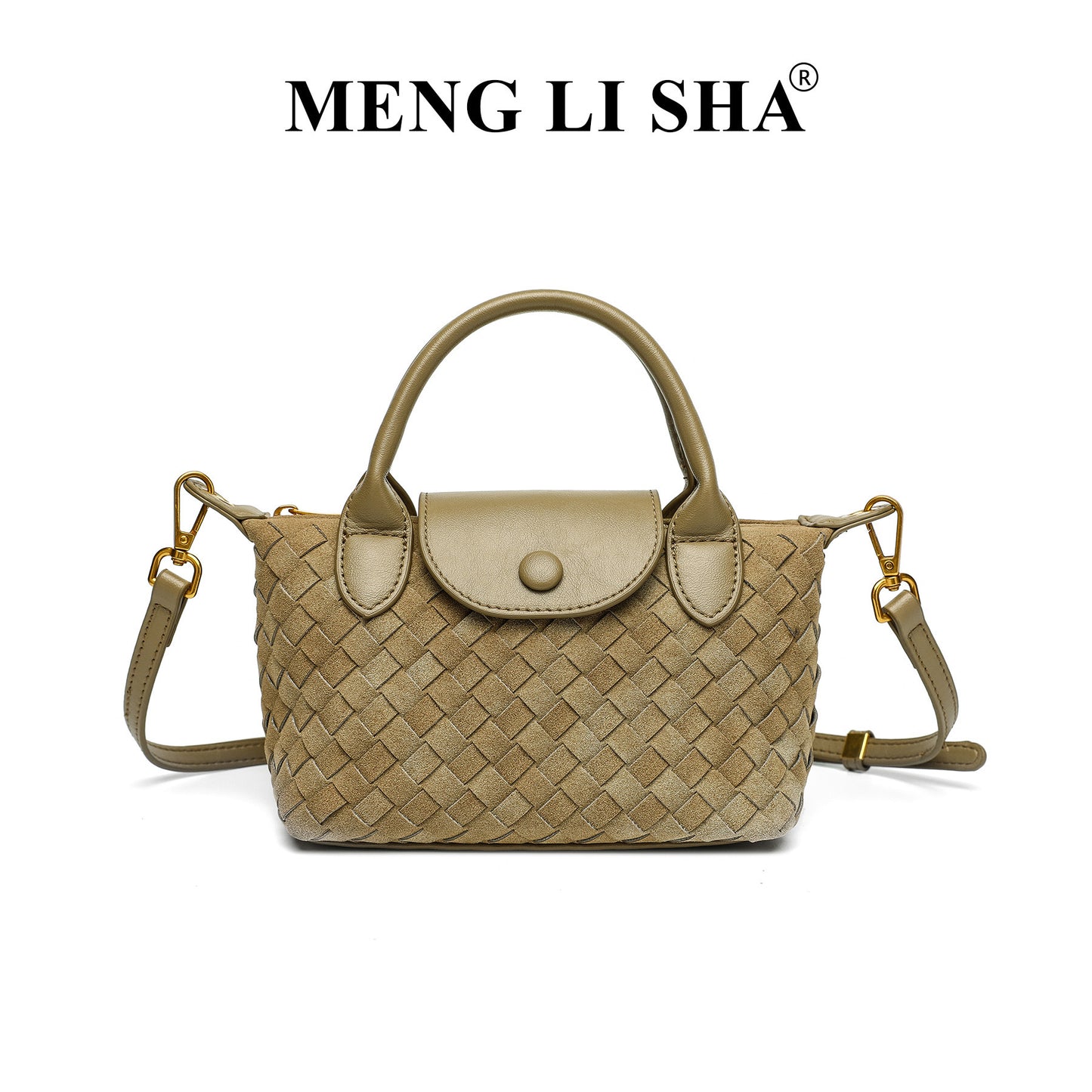 Woven Bag Women's Fashion Longchamps Bag Trendy One-Shoulder Crossbody Dumpling Bag Commuter's All-Matching Portable Small Square Bag