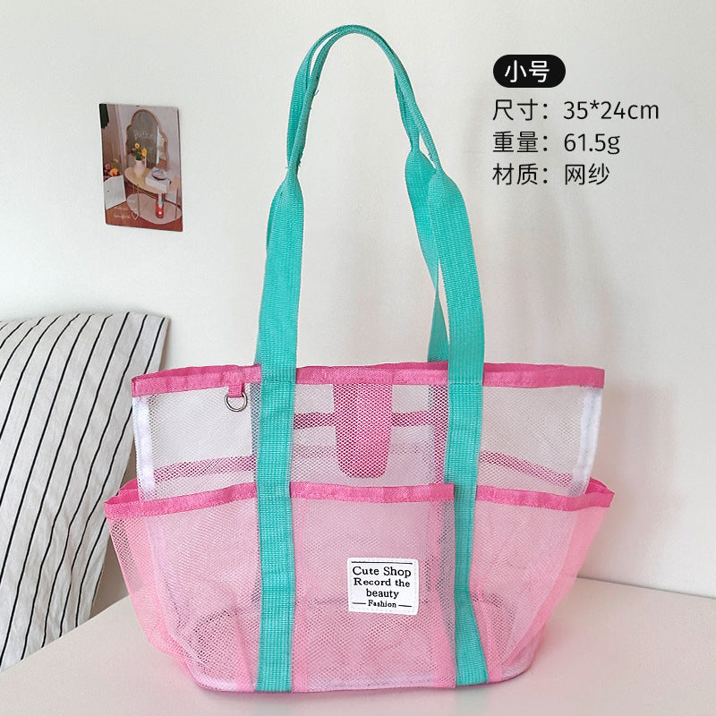 Hollow Swim Bag Large Capacity Beach Bag Girls Storage Beach Beach Bag Foldable Shopping Bag