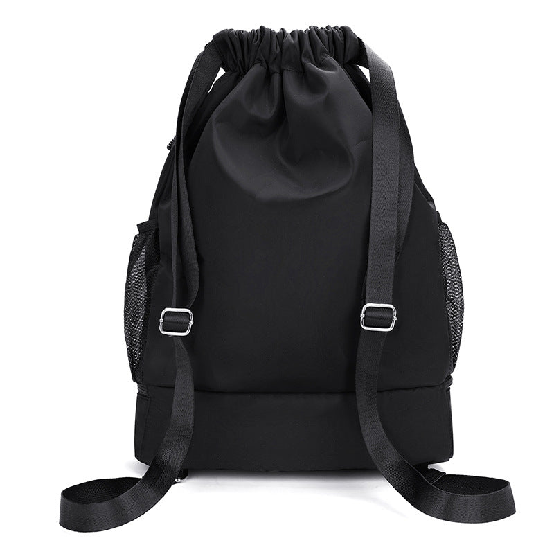 Drawstring Sports Backpack with Large Capacity for Basketball Training and Outdoor Travel, Lightweight and Durable Nylon Design