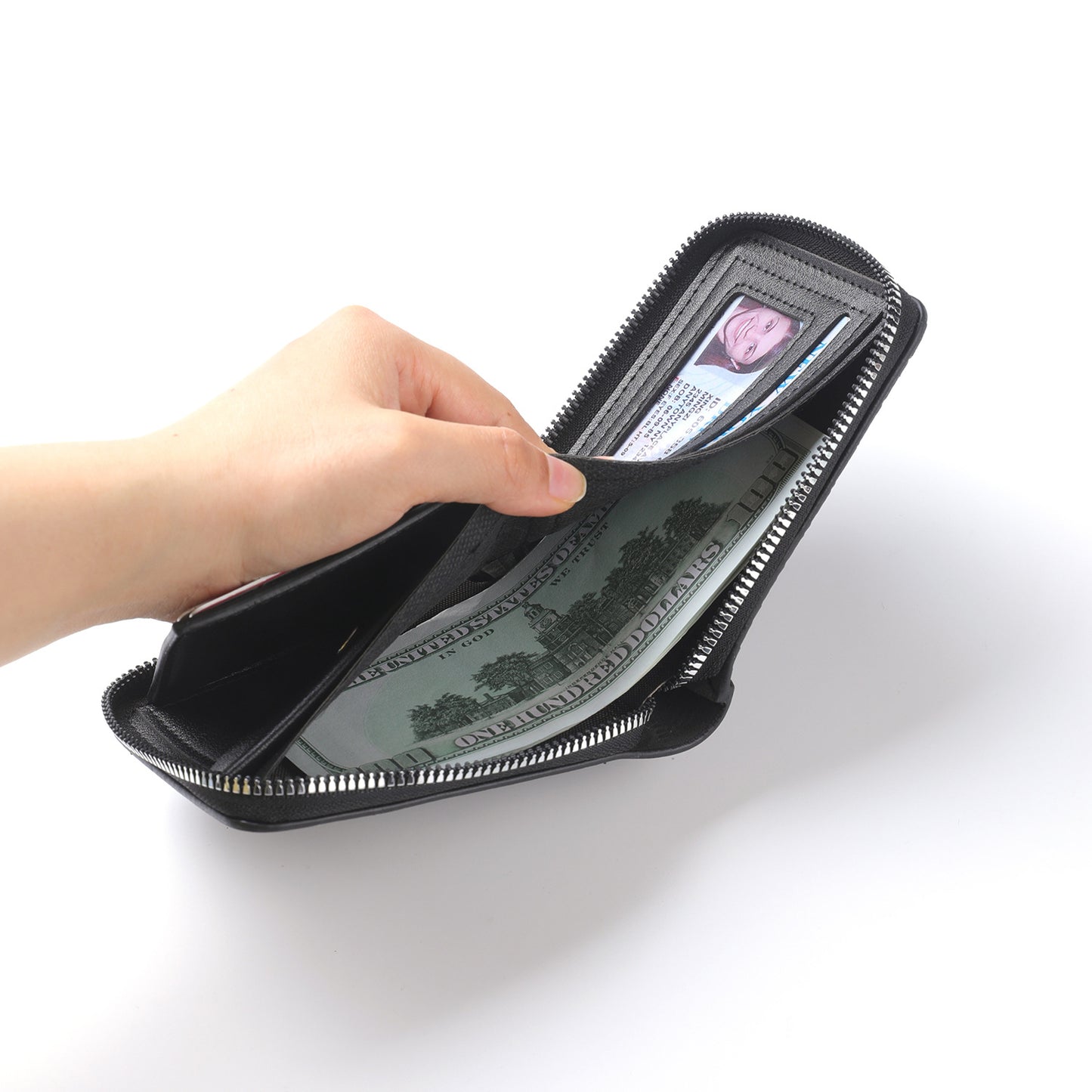 New Men's Zipper Wallet Short Youth Trendy Bag