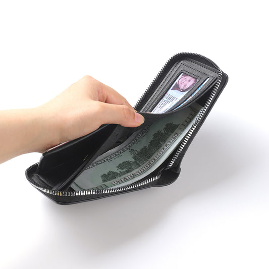 New Men's Zipper Wallet Short Youth Trendy Bag