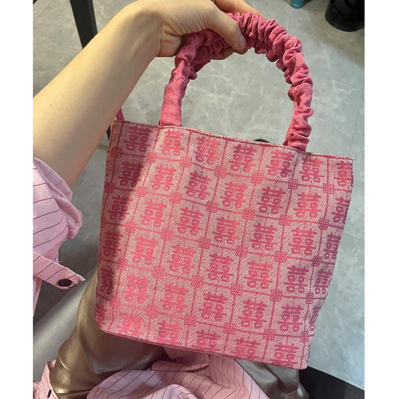 Double Happy Character Gift Bag Gift Gold Bridesmaid Return Gift Bag Engagement Return Gift Gift Bag Red Chinese Style Wedding Bag
