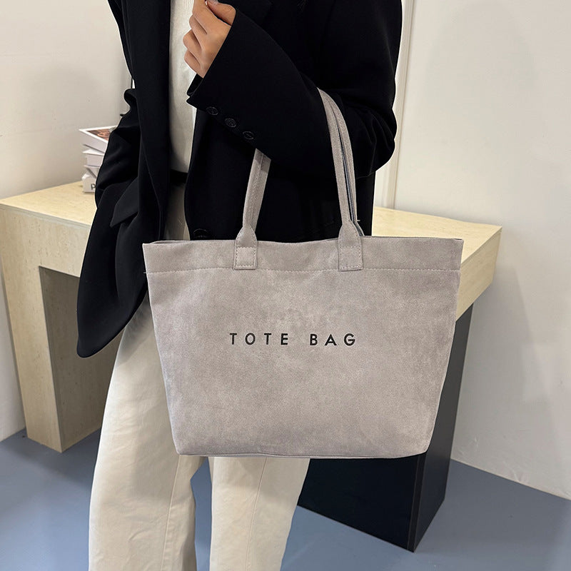 Fashion Trendy Hand-Carrying Bag Women's New Large Capacity Leisure Travel Korean Style Commuter Western Style Tote Bag