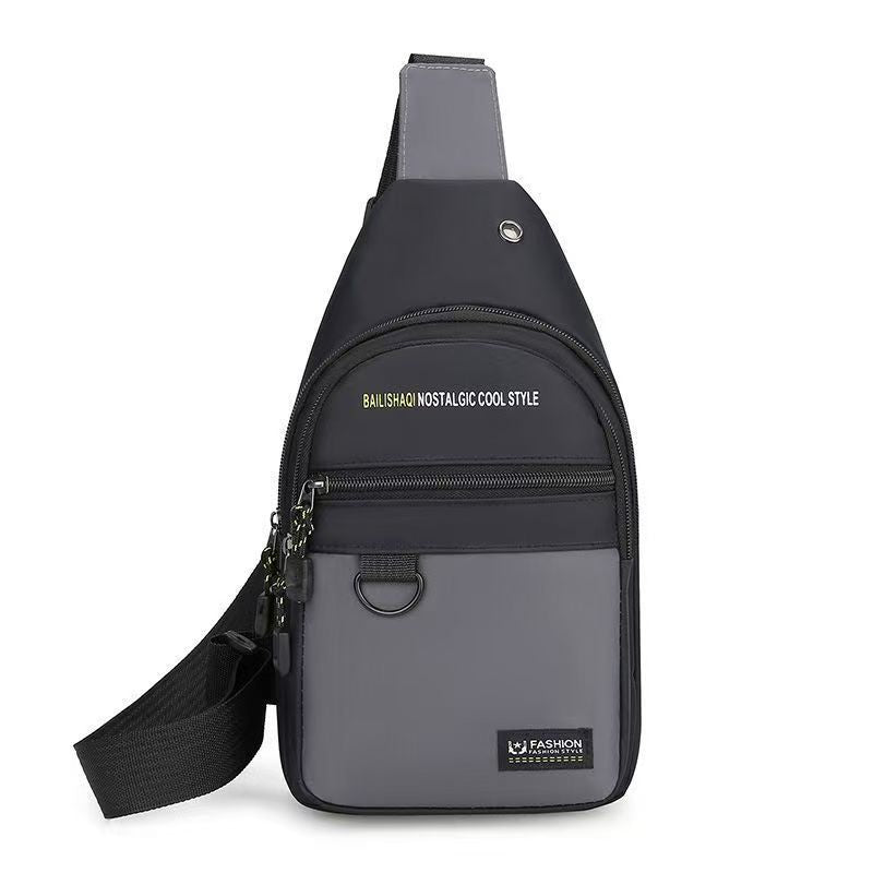 Men's Large Capacity Shoulder Bag Casual Messenger Bag Oxford Cloth Waterproof Business Handbag Fashionable Outdoor Sports Backpack