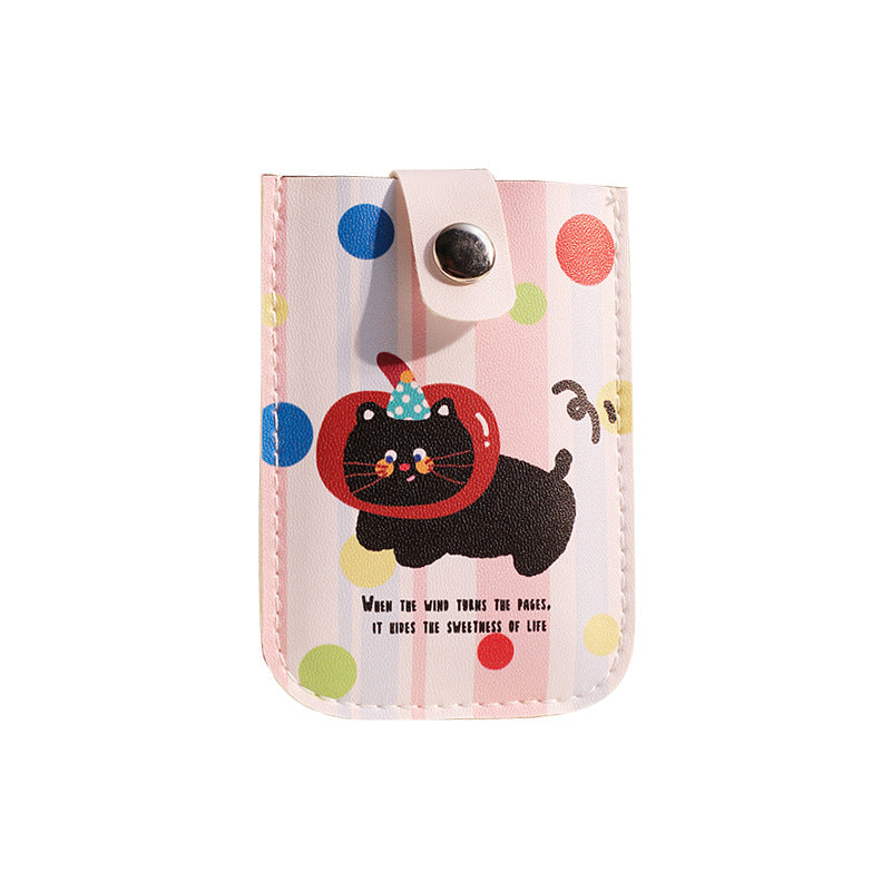 Cartoon Pull-out Card Holder Female Cute Portable Card Holder Multiple Card Slots ID Storage Bag Personality Student Small Card Clamp
