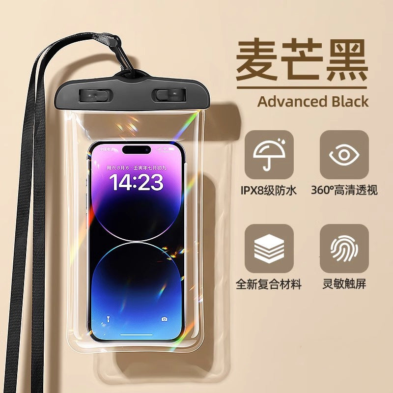High-Transparency Waterproof Phone Case with Touch Screen Function for Swimming, Diving, and Outdoor Activities