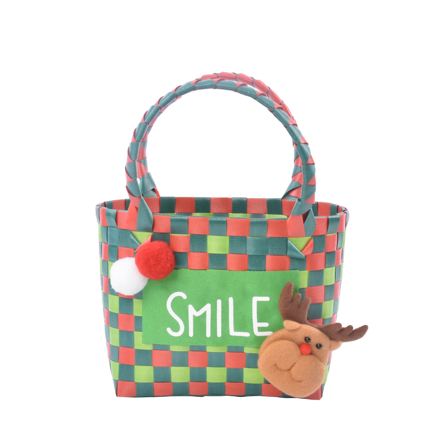 Handwoven Checkerboard Tote Bag for Women, Fashionable Beach & Daily Use, Soft PVC Material with Open Top and Inner Pockets
