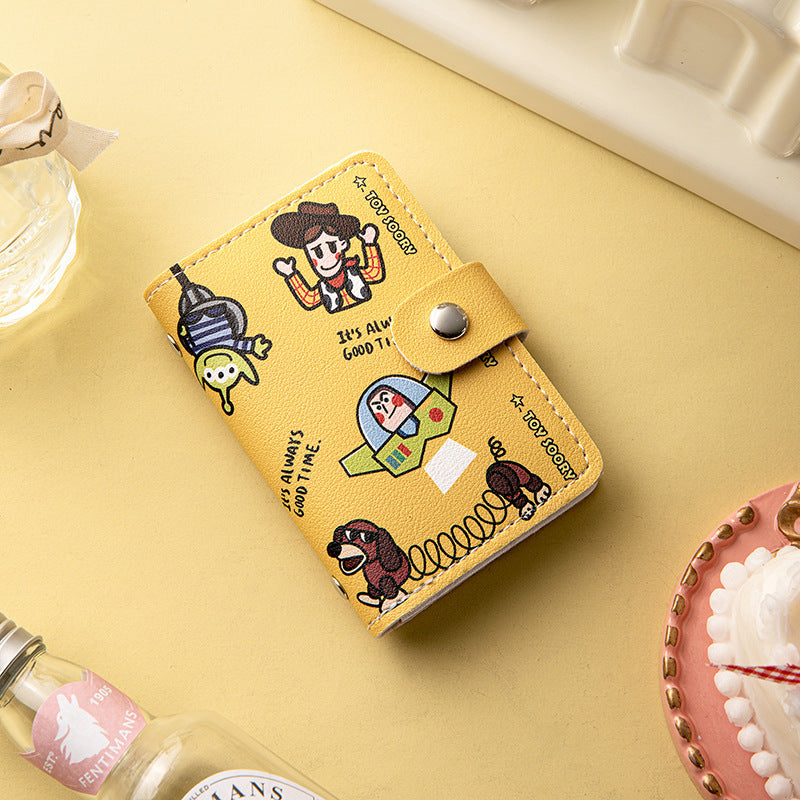 New Cartoon Cute Card Holder Large Capacity Multiple Card Slots Mini Small Cute Lady Anti-Degaussing Certificate Holder