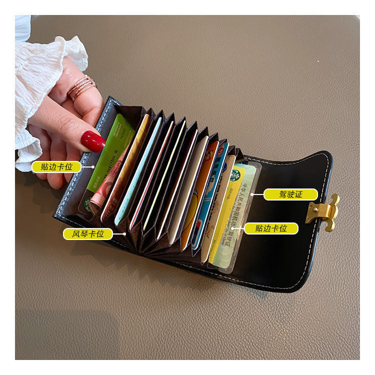 High-End Elegant Practical Card Holder Portable Coin Purse Bank Card ID Card Storage Card Case Versatile Bag Leather Case