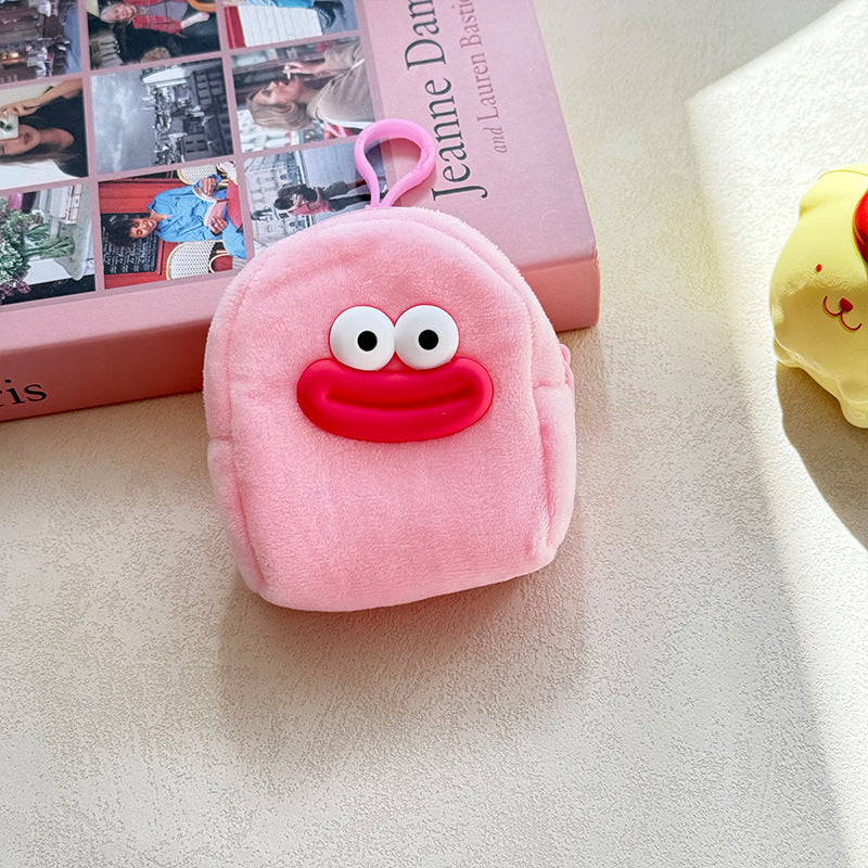 Cute Cartoon Big Mouth Coin Purse Ugly and Cute Sausage Mouth Storage Bag Mini Portable Earphone Bag