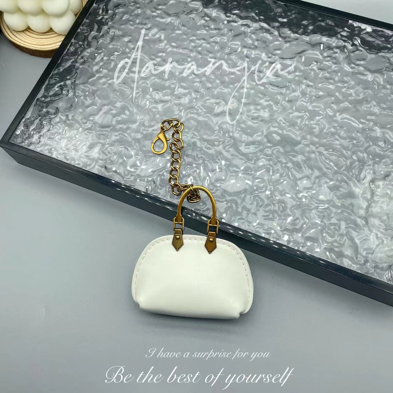 New Mini Small Bag Exquisite Handbag Pendant High-Grade Chain Little Shell Bag Keychain Exquisite Small Bag Ornaments