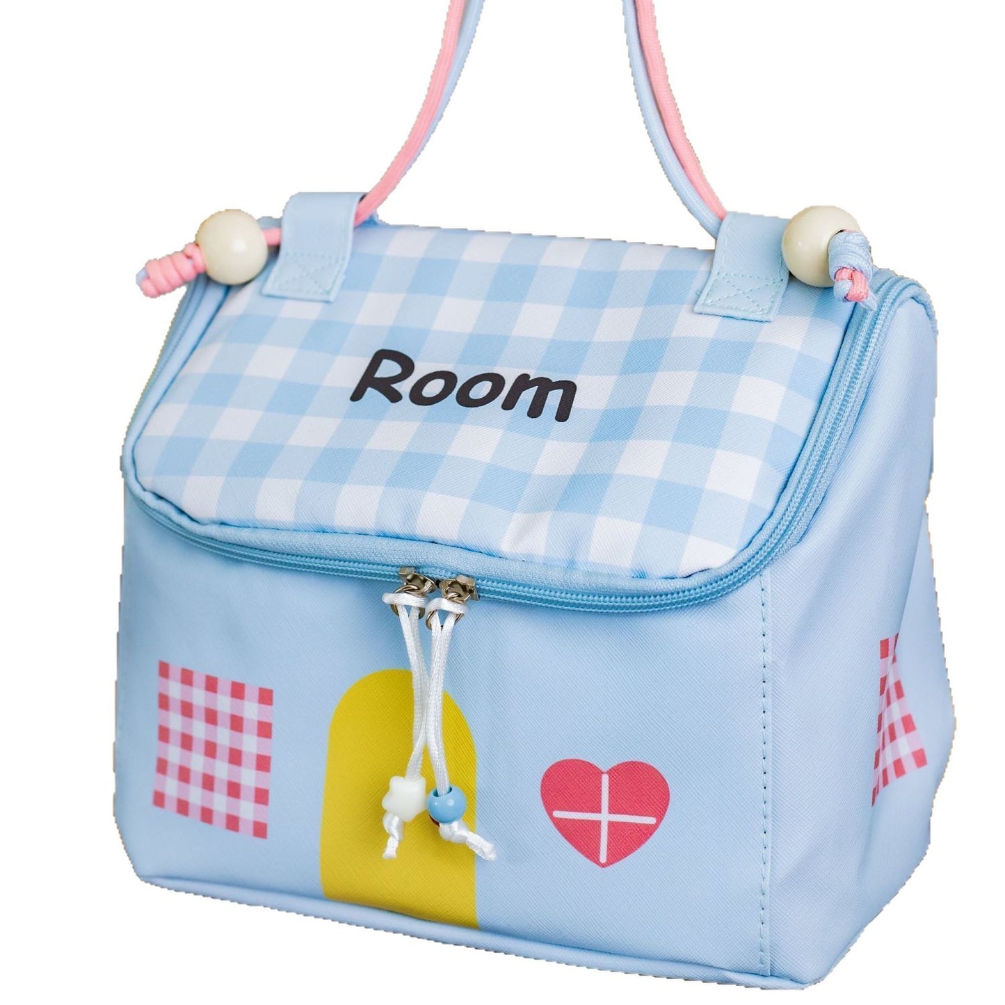 Cute Hello Kitty House-Shaped Makeup Bag with Large Capacity, Waterproof and Organized Compartments for Girls