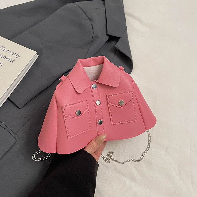 Niche Personality Design Shoulder Bag New Candy Color Fashion Shirt Bag Women's Chain Crossbody Small Square Bag