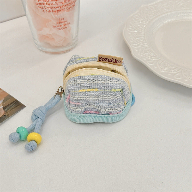 Classic Style Cute Portable Suitable for Apple Wireless Bluetooth Headset Protective Cover Storage Soft Cloth Shell