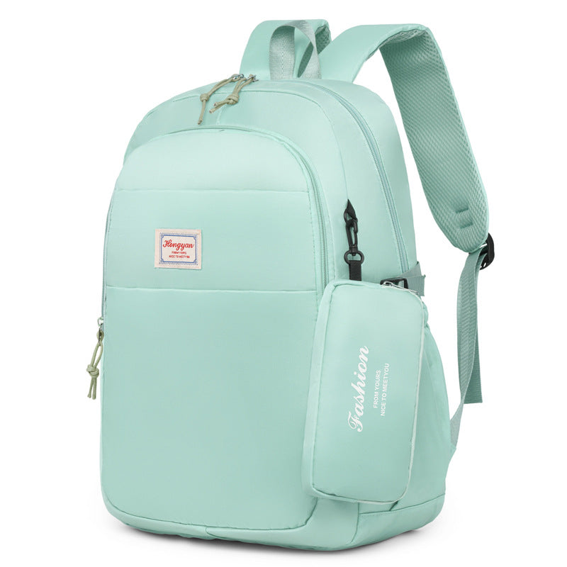 New Large Capacity Fashion Backpack for Middle School Students Waterproof Nylon Material Letter Printing Stylish Casual Backpack