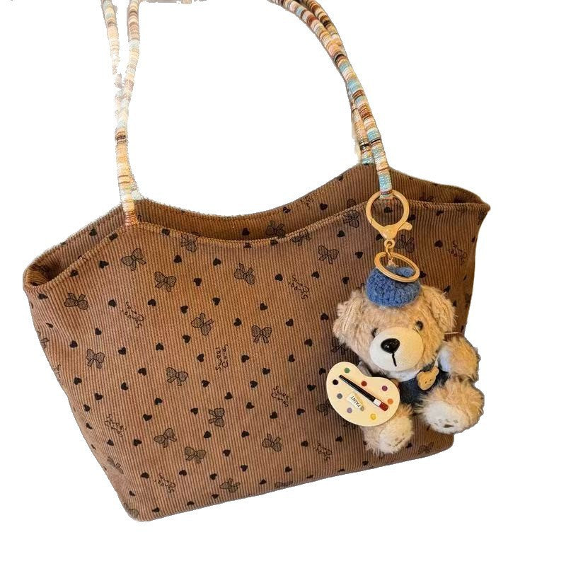 Large Capacity Women's Bag New Popular Polka Dot Fashion All-Match Tote Messenger Bag
