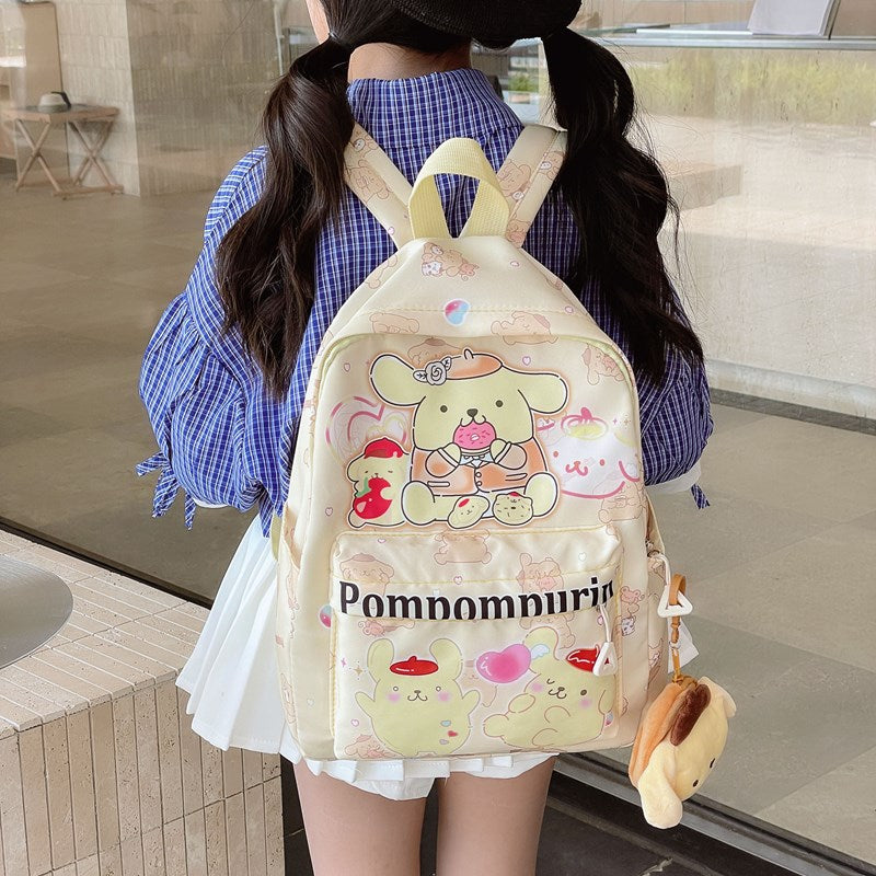 Fashion Children's Bags Cartoon Kindergarten Backpack Hello Kitty Cute Girl Portable All-Match Schoolbag