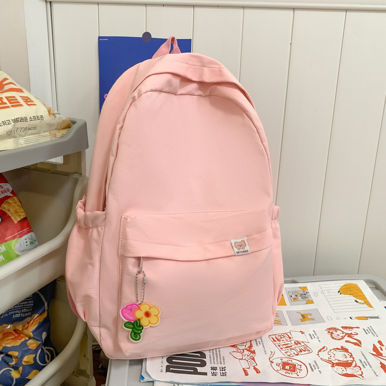 Lightweight Simple Backpack for Students with Large Capacity, Perfect for School, Travel, and Laptops up to 14 Inches