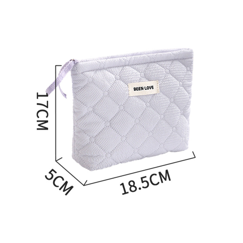 Women's Cosmetic Bag Travel Carrying Case Fashion Simple Design with Handle Convenient and Practical