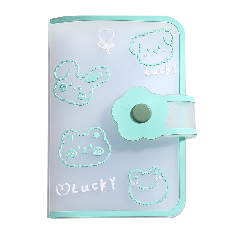 Women's Wallet Transparent Cute Cartoon Animal Card Holder Ultra-Thin Multi-Card-Slot Student Daily Anti-Degaussing Storage Card Holder
