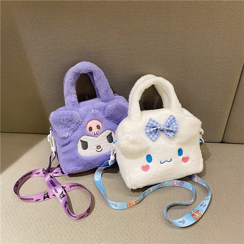 New Cartoon Cute SpongeBob Doll Crossbody Bag Cinnamoroll Babycinnamoroll Girl Plush Toy Bag